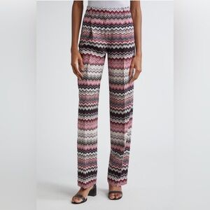 NWT Authentic Missoni Zigzag Stripe Metallic  Pants Size 0